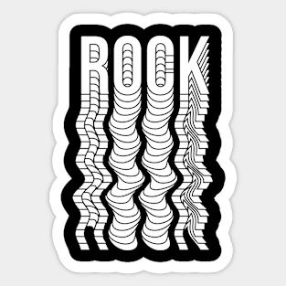 rock geometric logo design Sticker